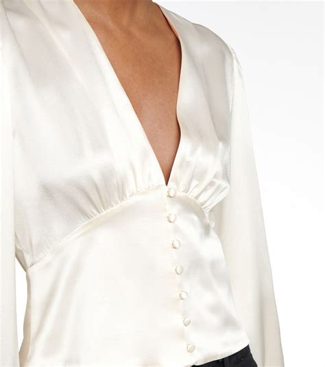 saint laurent silk blouse